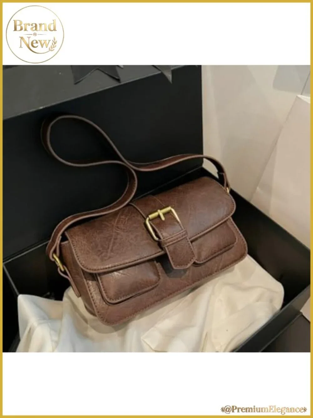Vegan Leather Hobo Shoulder Bag Purse Women Adjustable Strap Crossbody Clutch